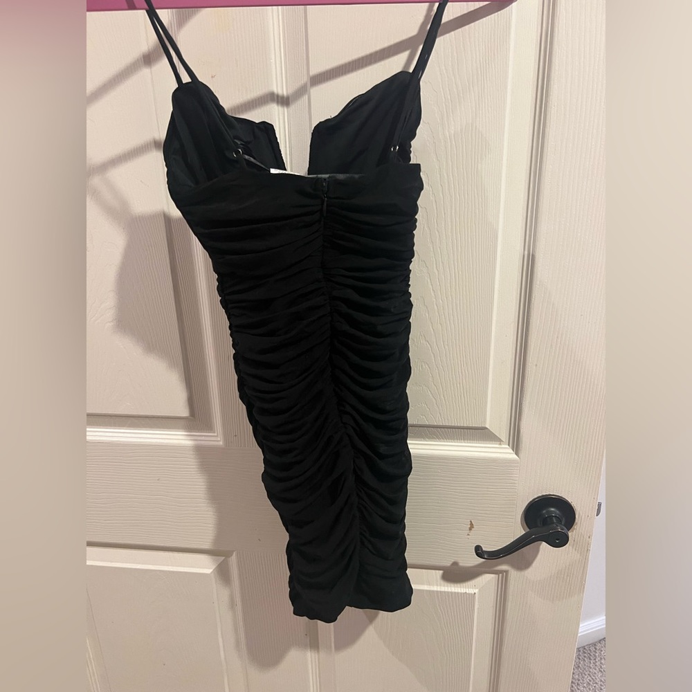 Selfie Leslie black mini dress